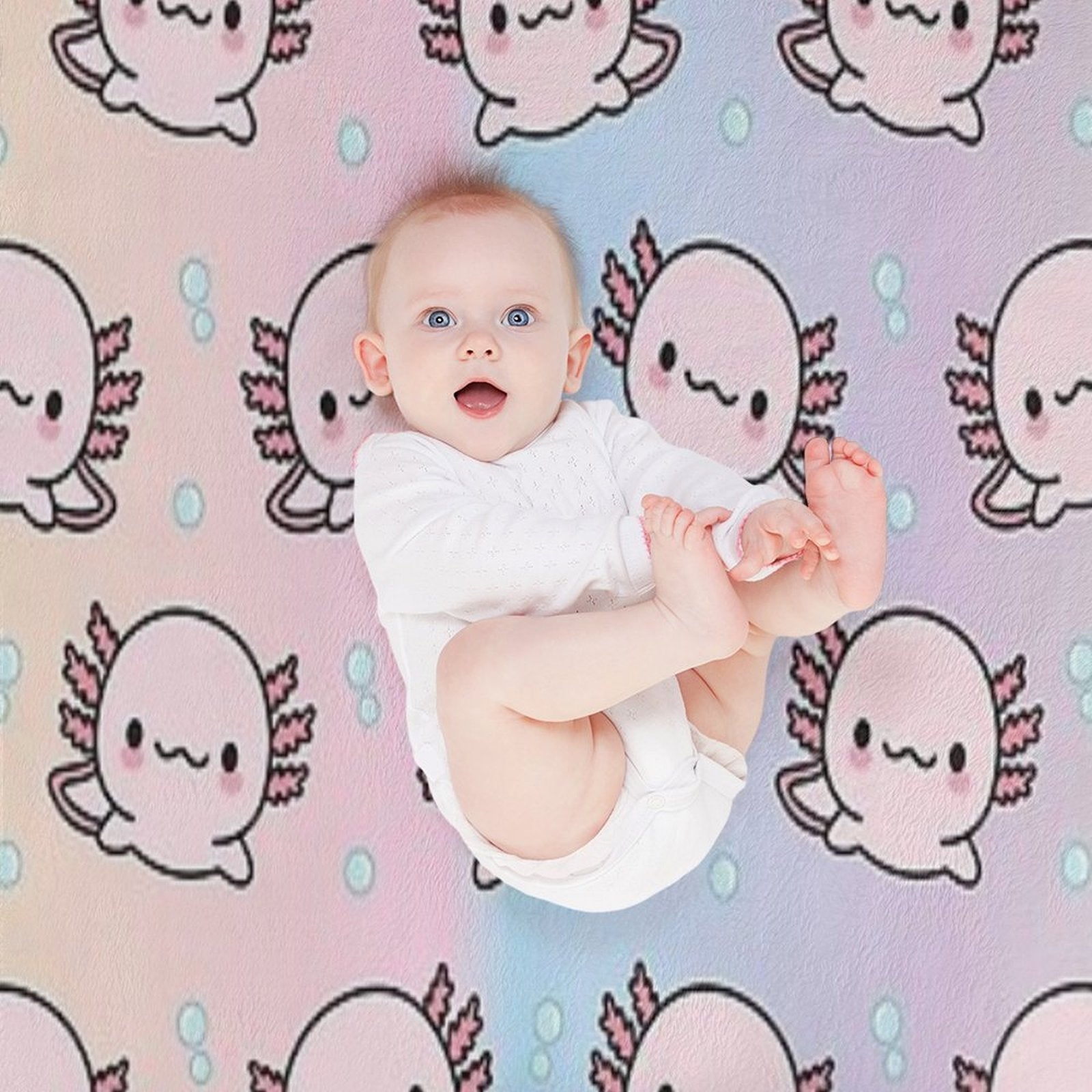 Cute Axolotl Premium Throw Blanket
