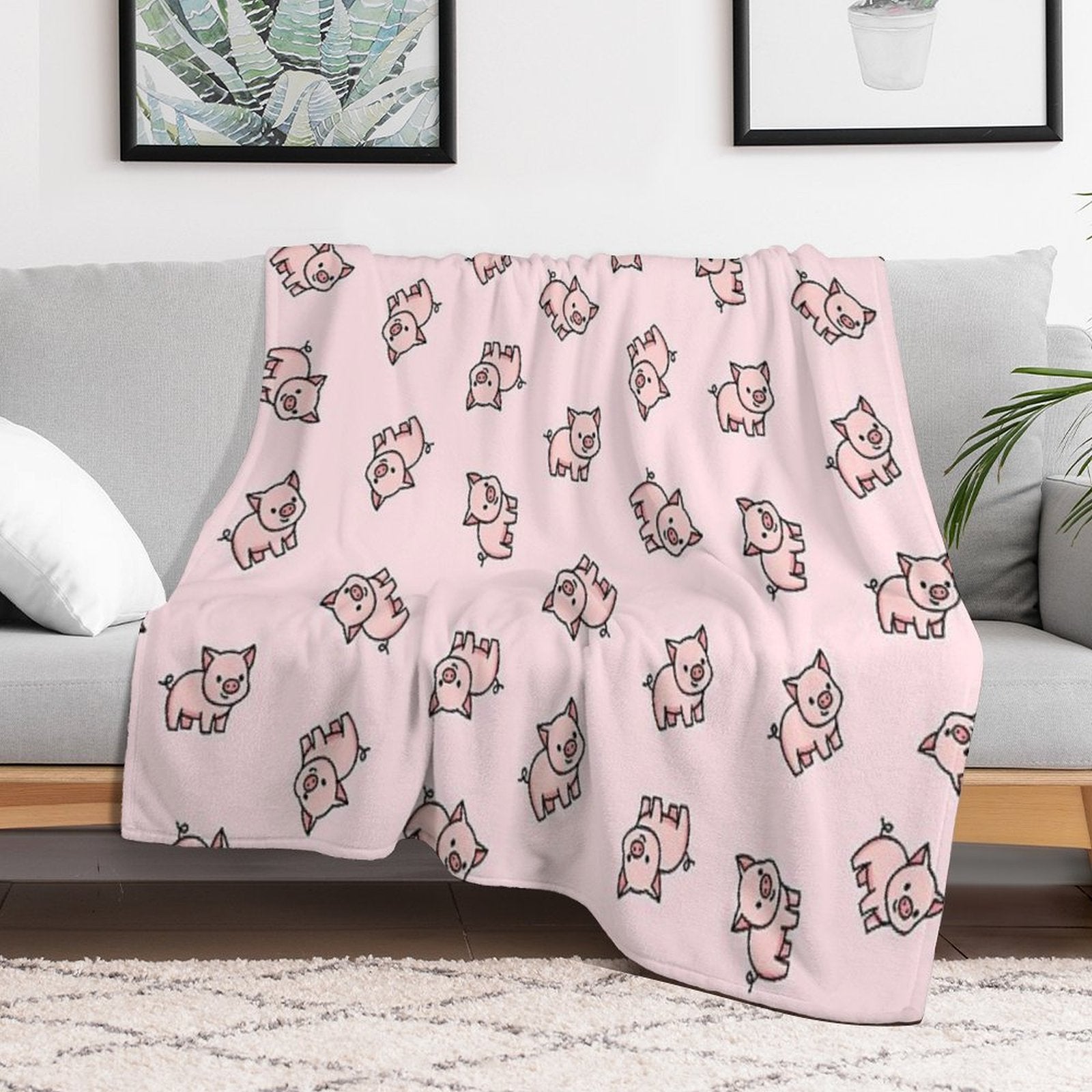 Pig Premium Throw Blanket